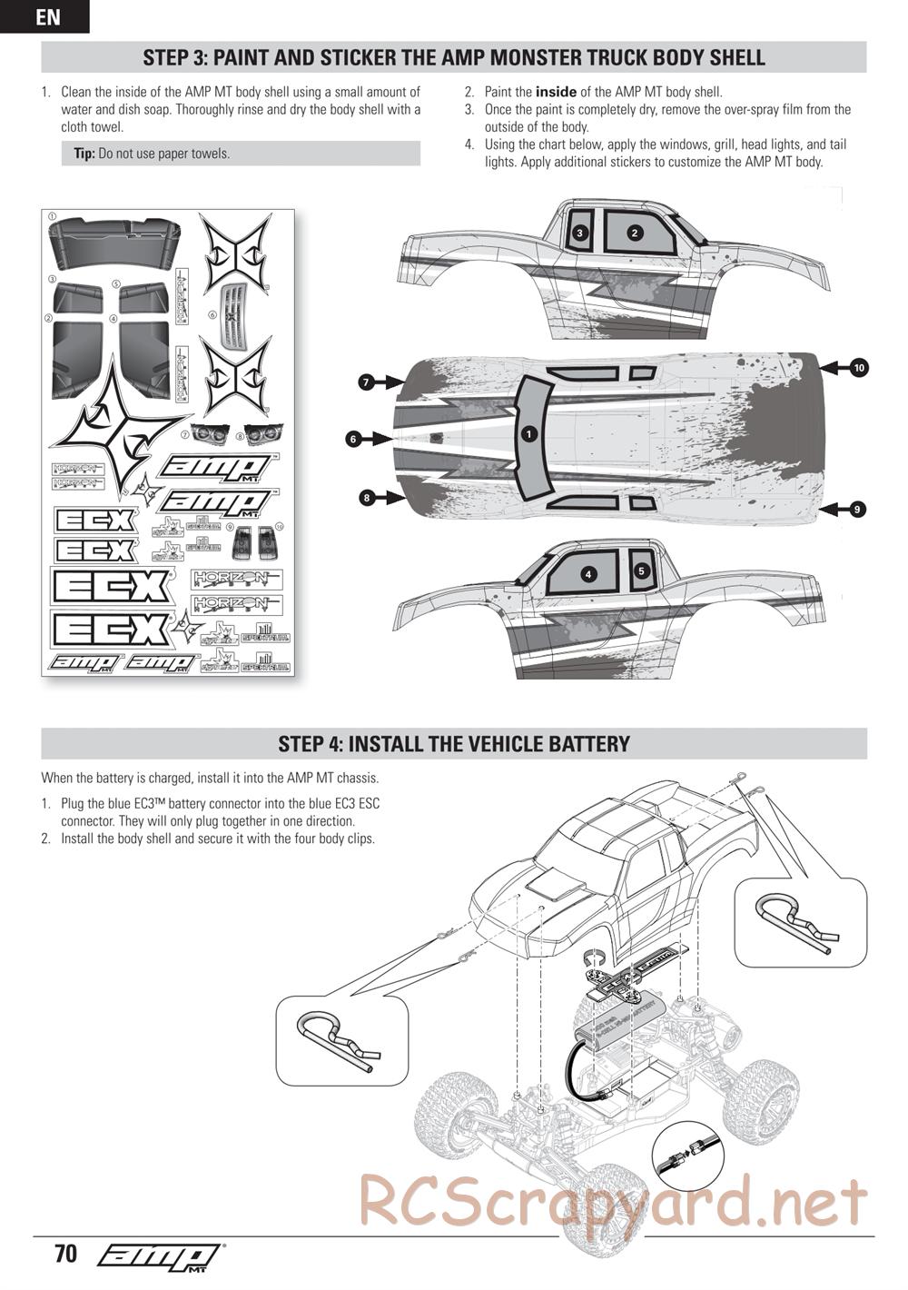 ECX - AMP 2WD Kit - Manual - Page 70