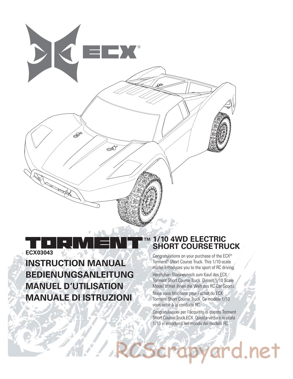 ECX - Torment 4WD 1:10 - Manual - Page 1
