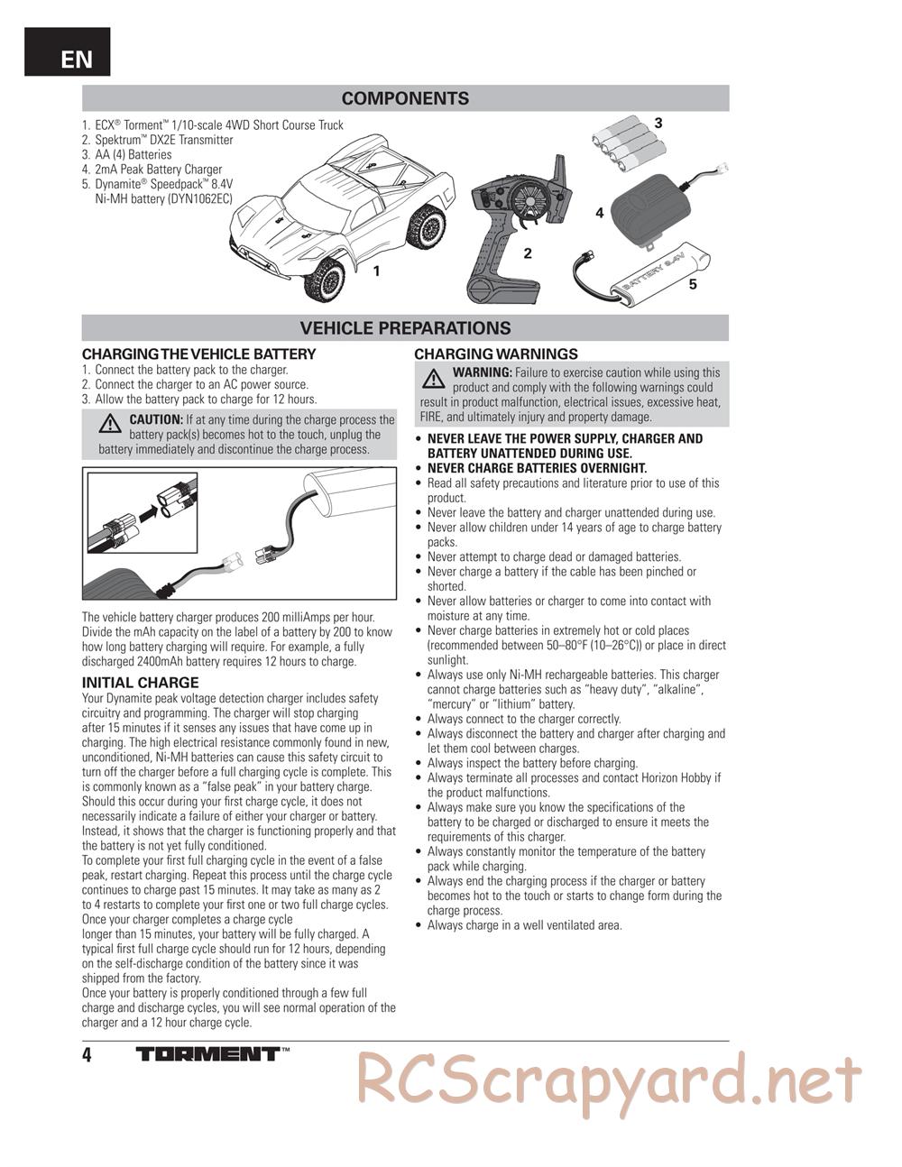 ECX - Torment 4WD 1:10 - Manual - Page 4