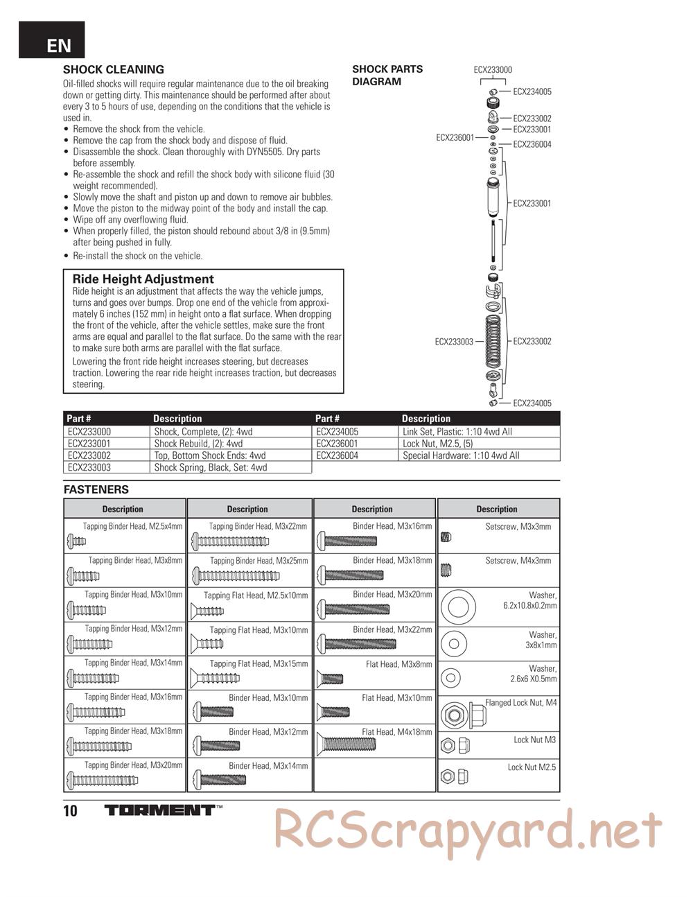 ECX - Torment 4WD 1:10 - Manual - Page 10