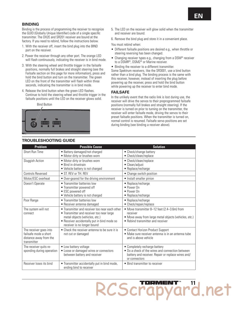 ECX - Torment 4WD 1:10 - Manual - Page 11