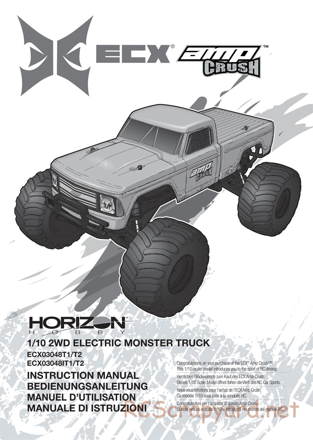 ECX - AMP Crush 2WD - Manual - Page 1
