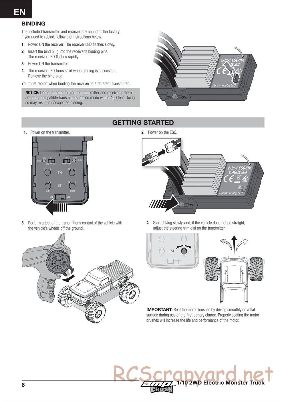 ECX - AMP Crush 2WD - Manual - Page 6