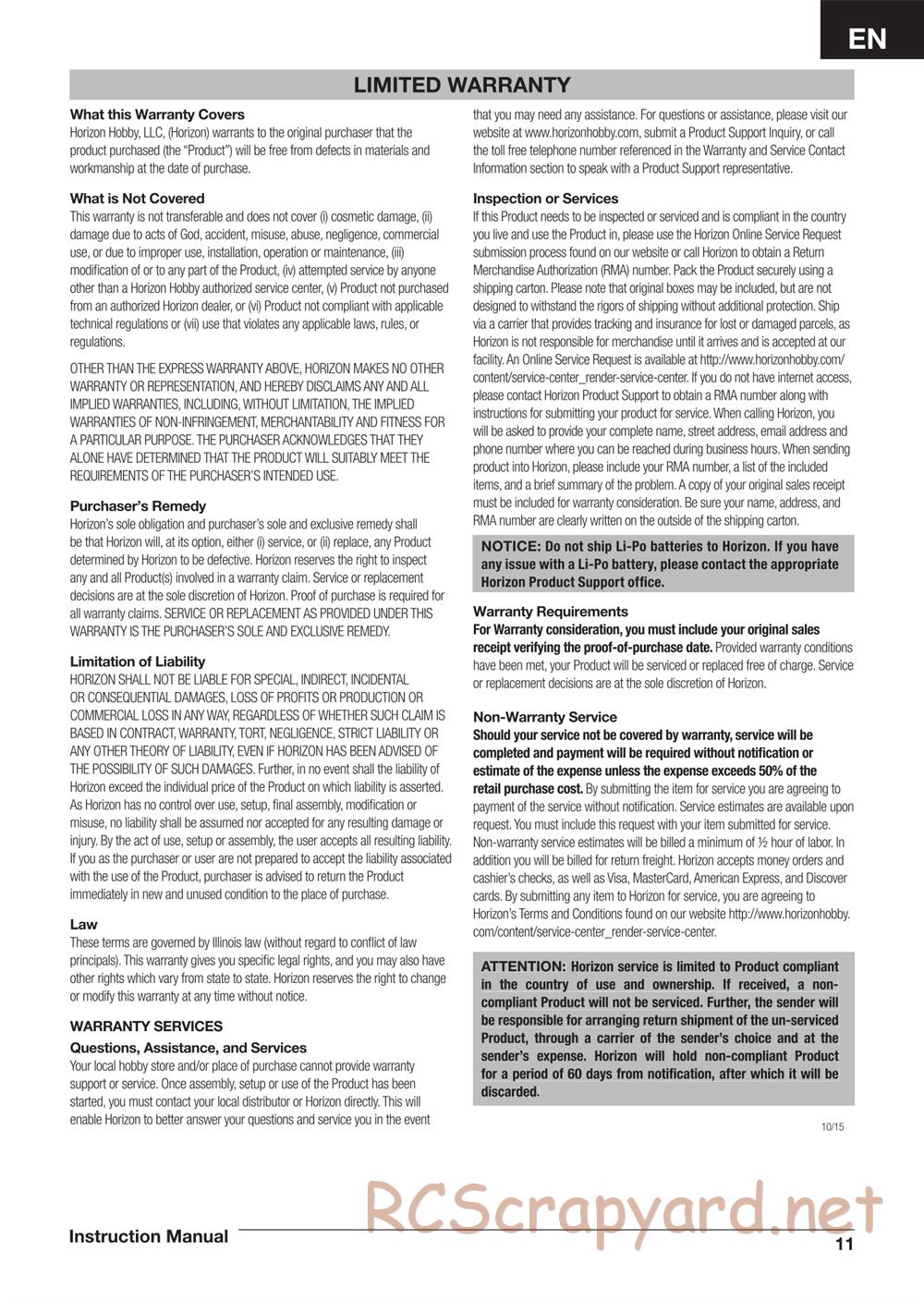 ECX - AMP Crush 2WD - Manual - Page 11