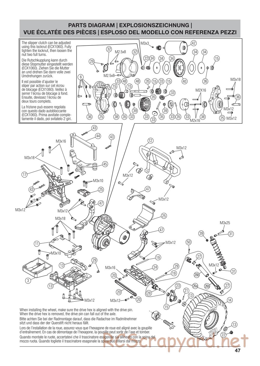 ECX - AMP Crush 2WD - Exploded View - Page 2