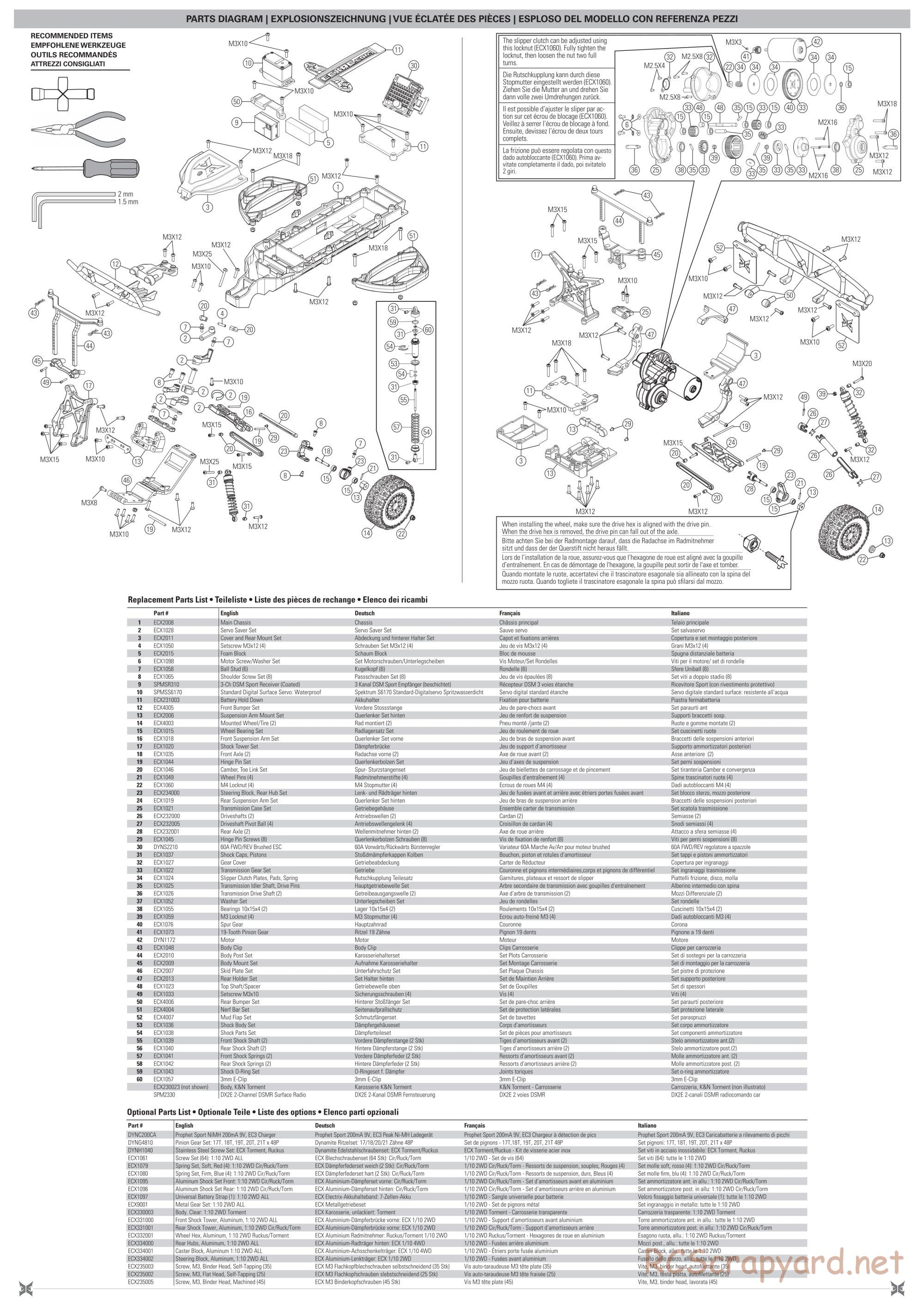 ECX - K&N Torment 2WD - Manual - Page 3