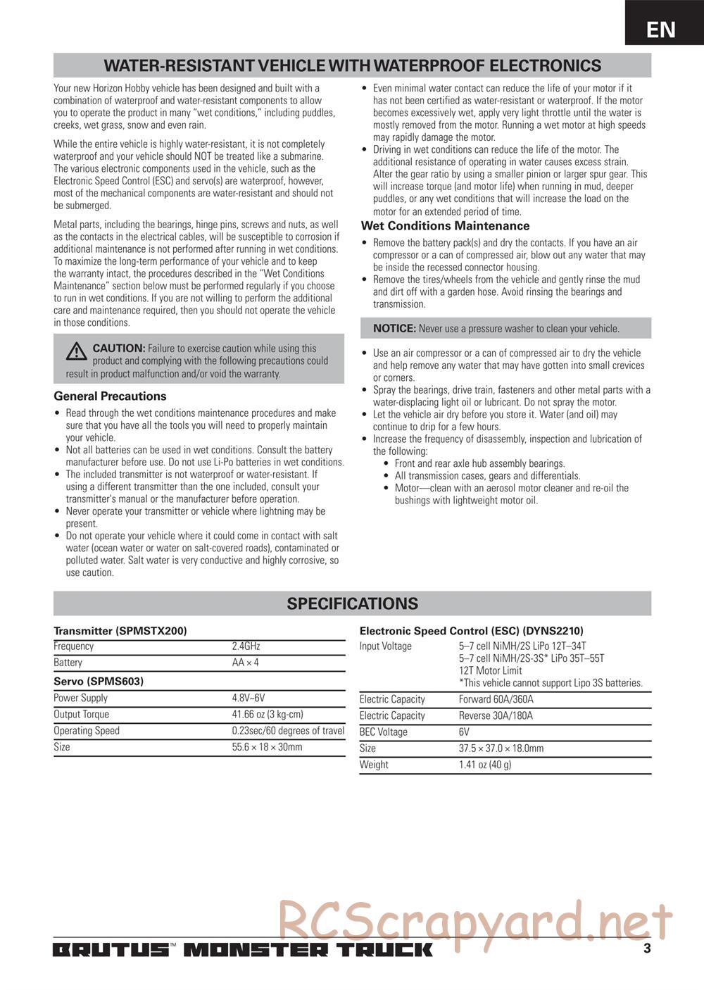 ECX - Brutus 2WD - Manual - Page 3