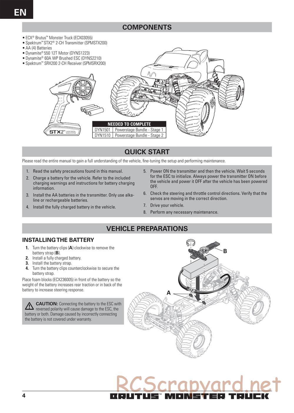ECX - Brutus 2WD - Manual - Page 4