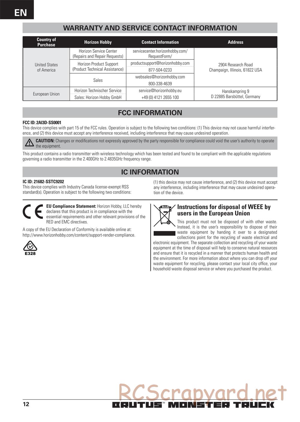 ECX - Brutus 2WD - Manual - Page 12