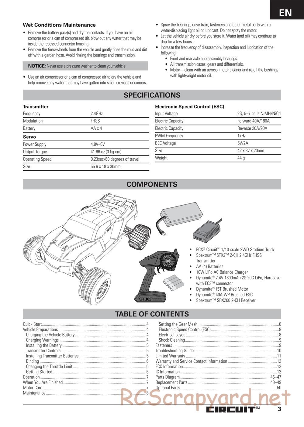 ECX - Circuit BD Li-Po 2WD - Manual - Page 3