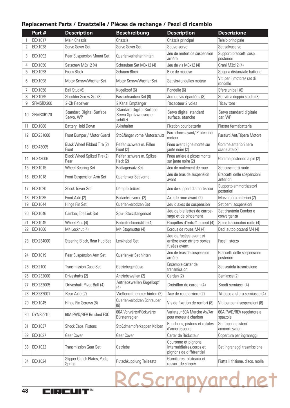 ECX - Circuit BD Li-Po 2WD - Manual - Page 15