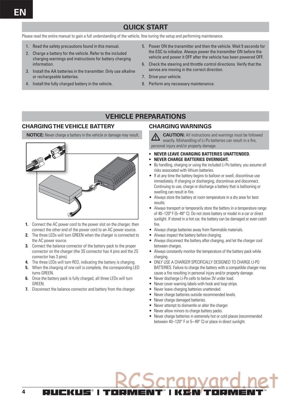 ECX - K&N Torment 2WD - Manual - Page 4