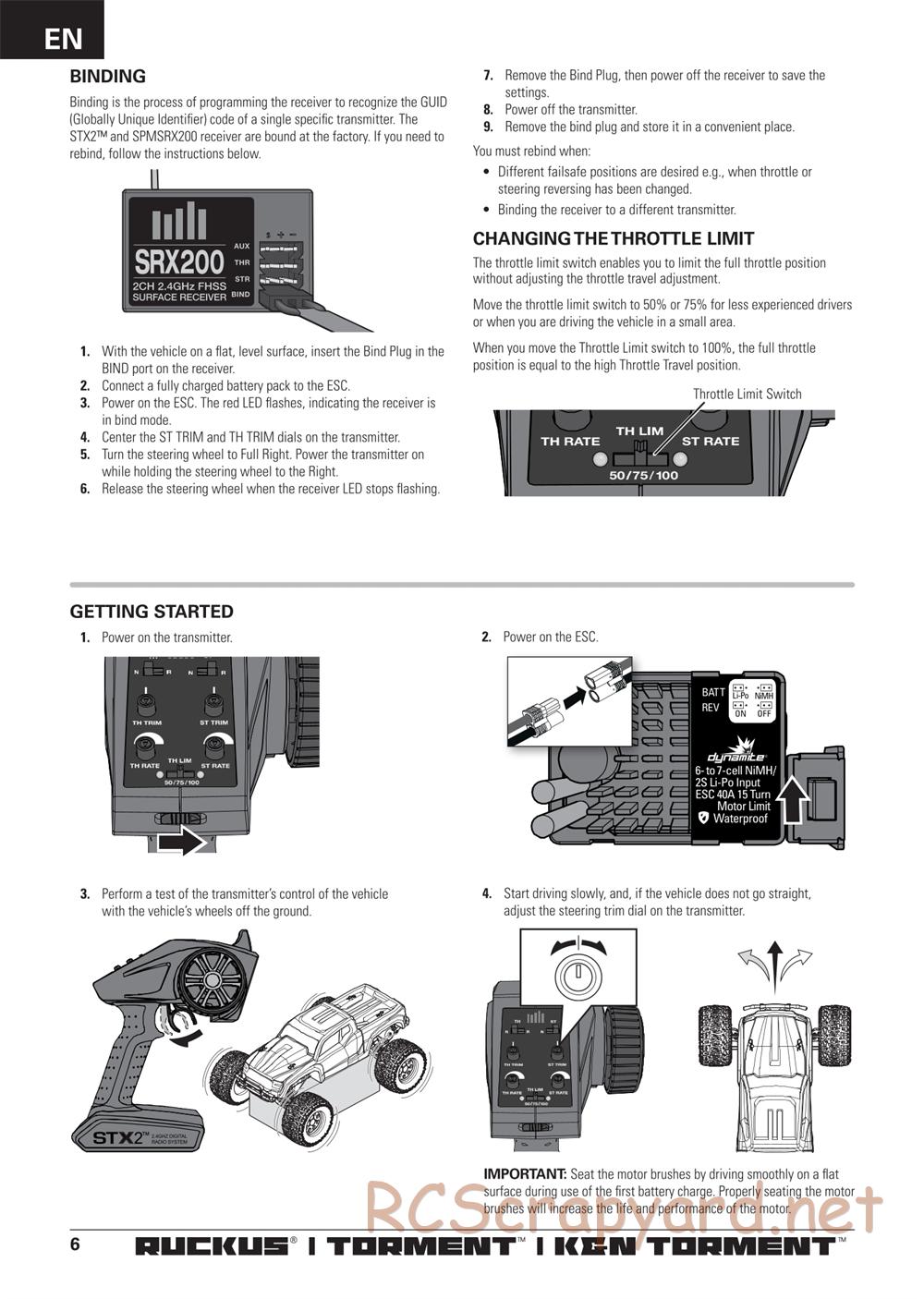 ECX - K&N Torment 2WD - Manual - Page 6
