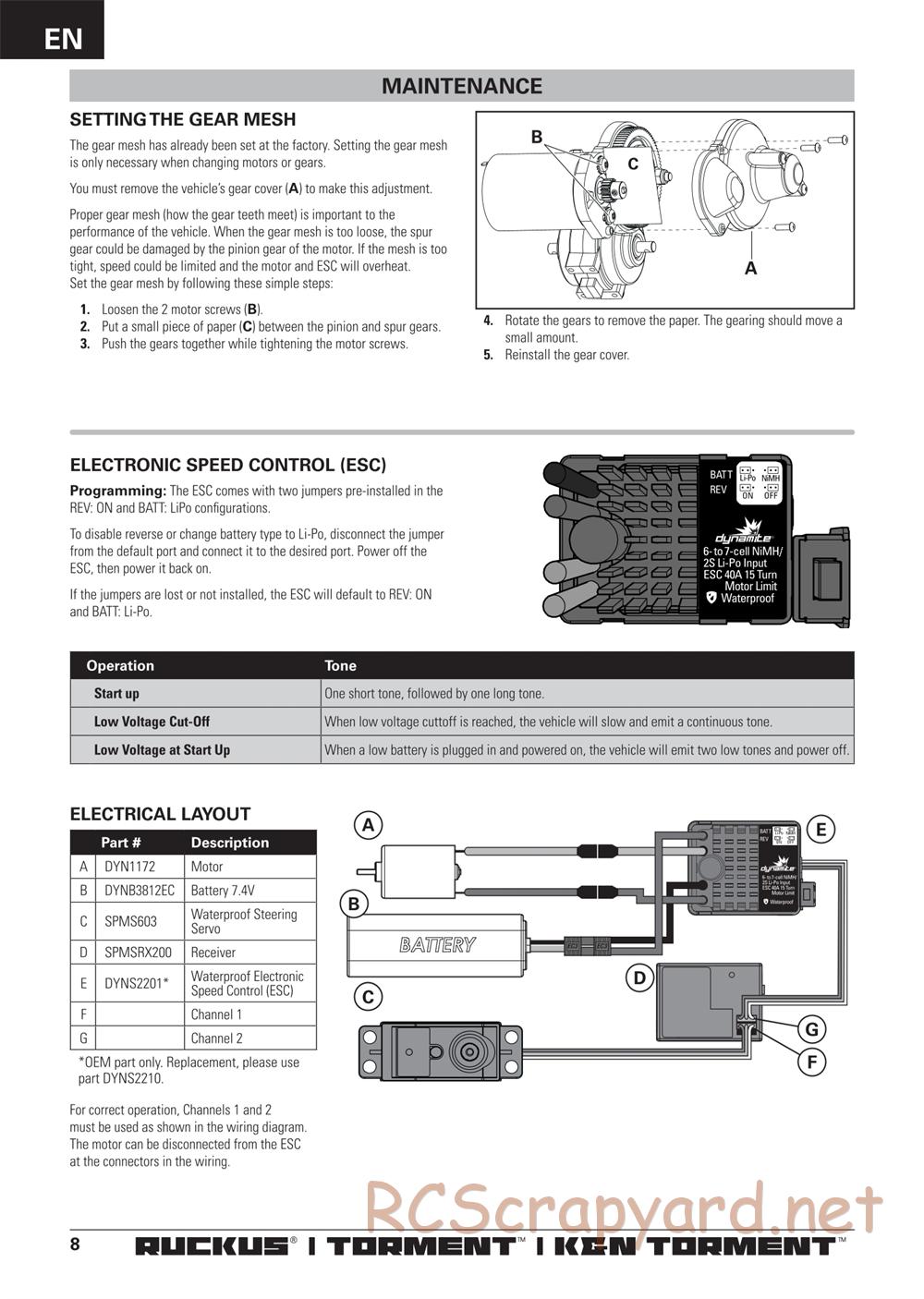 ECX - K&N Torment 2WD - Manual - Page 8