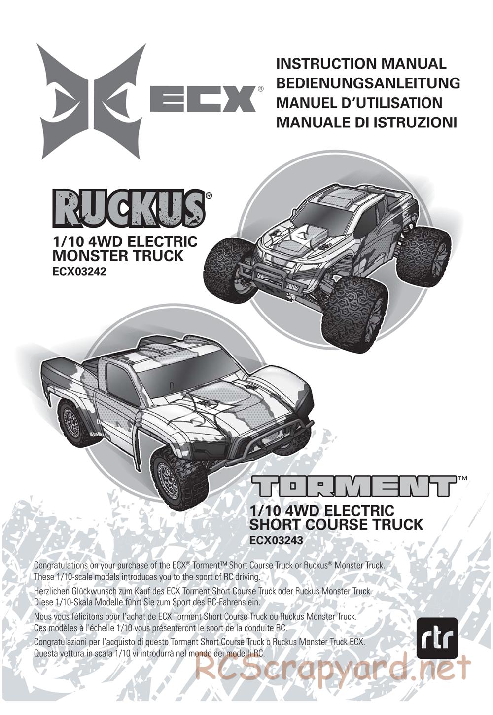 ECX - Torment 4WD - Manual - Page 1