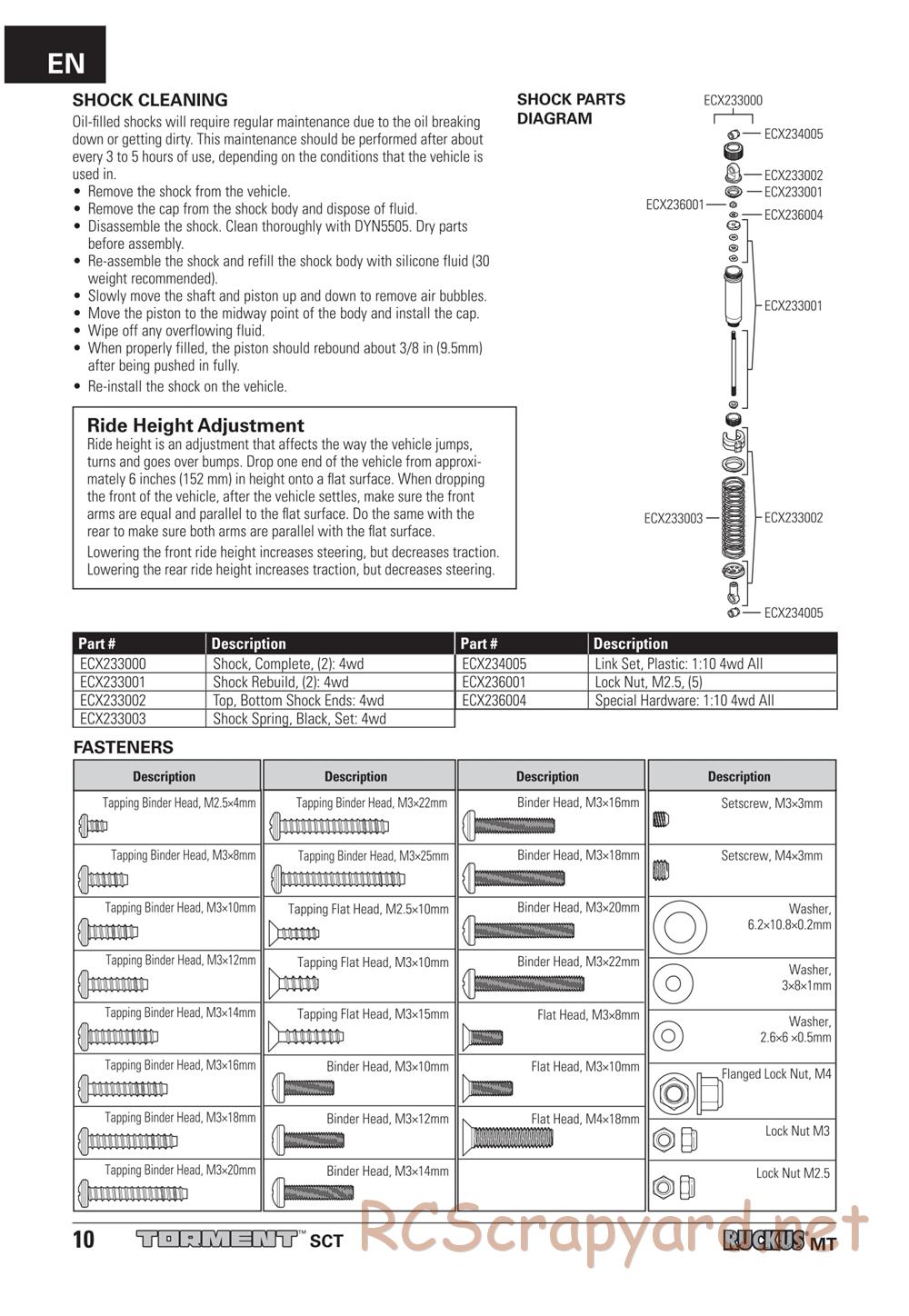 ECX - Torment 4WD - Manual - Page 10