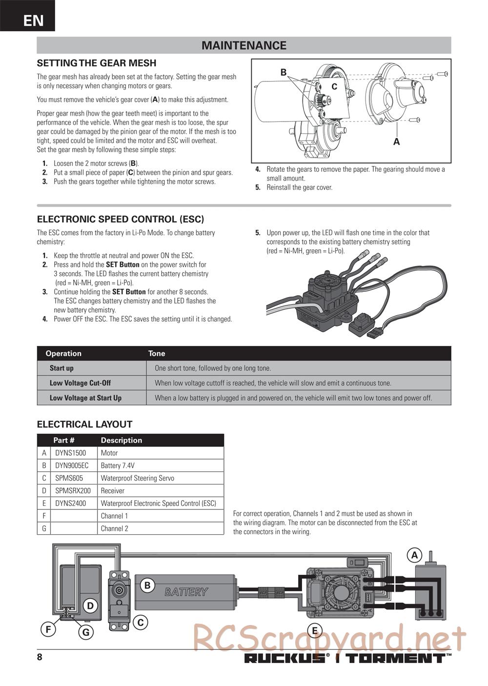 ECX - Torment Brushless 2WD - Manual - Page 8