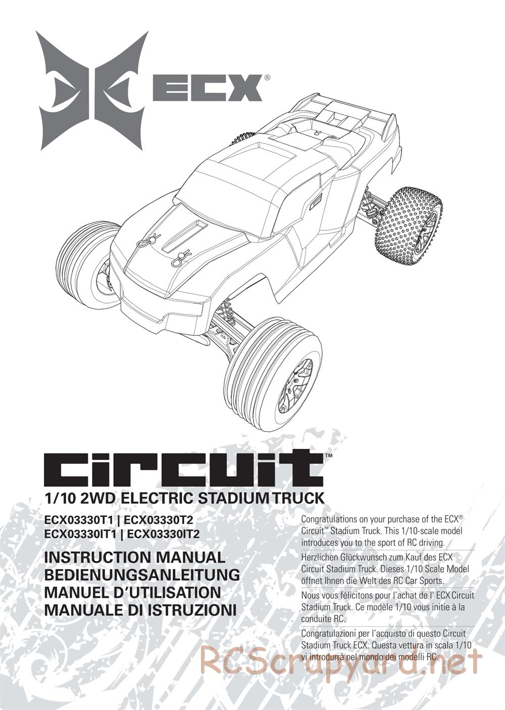 ECX - Circuit BD Li-Po 2WD - Manual - Page 1