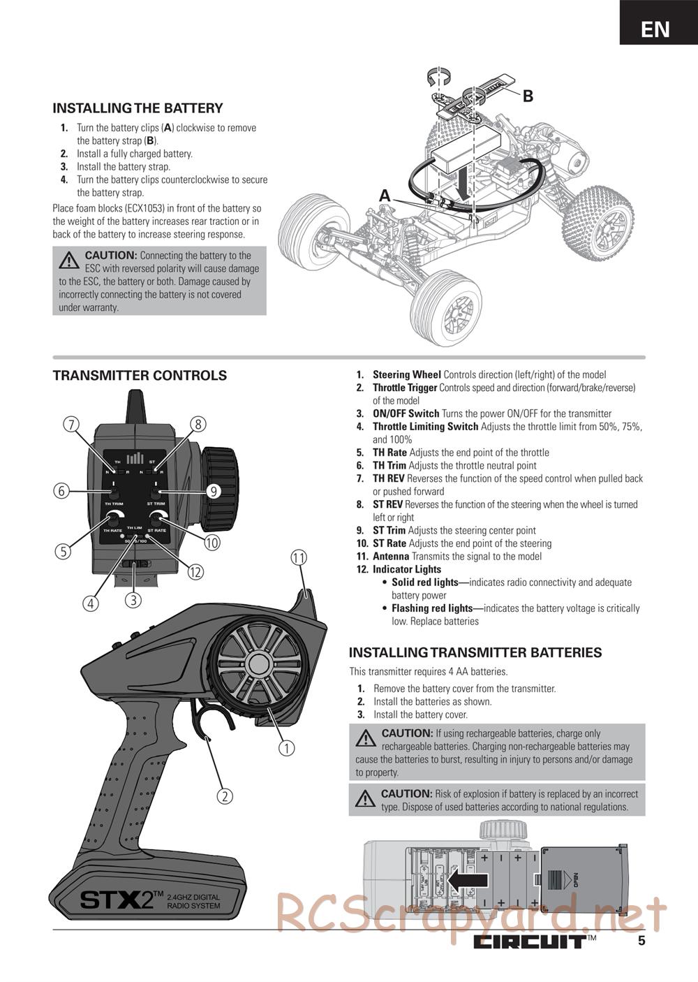 ECX - Circuit BD Li-Po 2WD - Manual - Page 5
