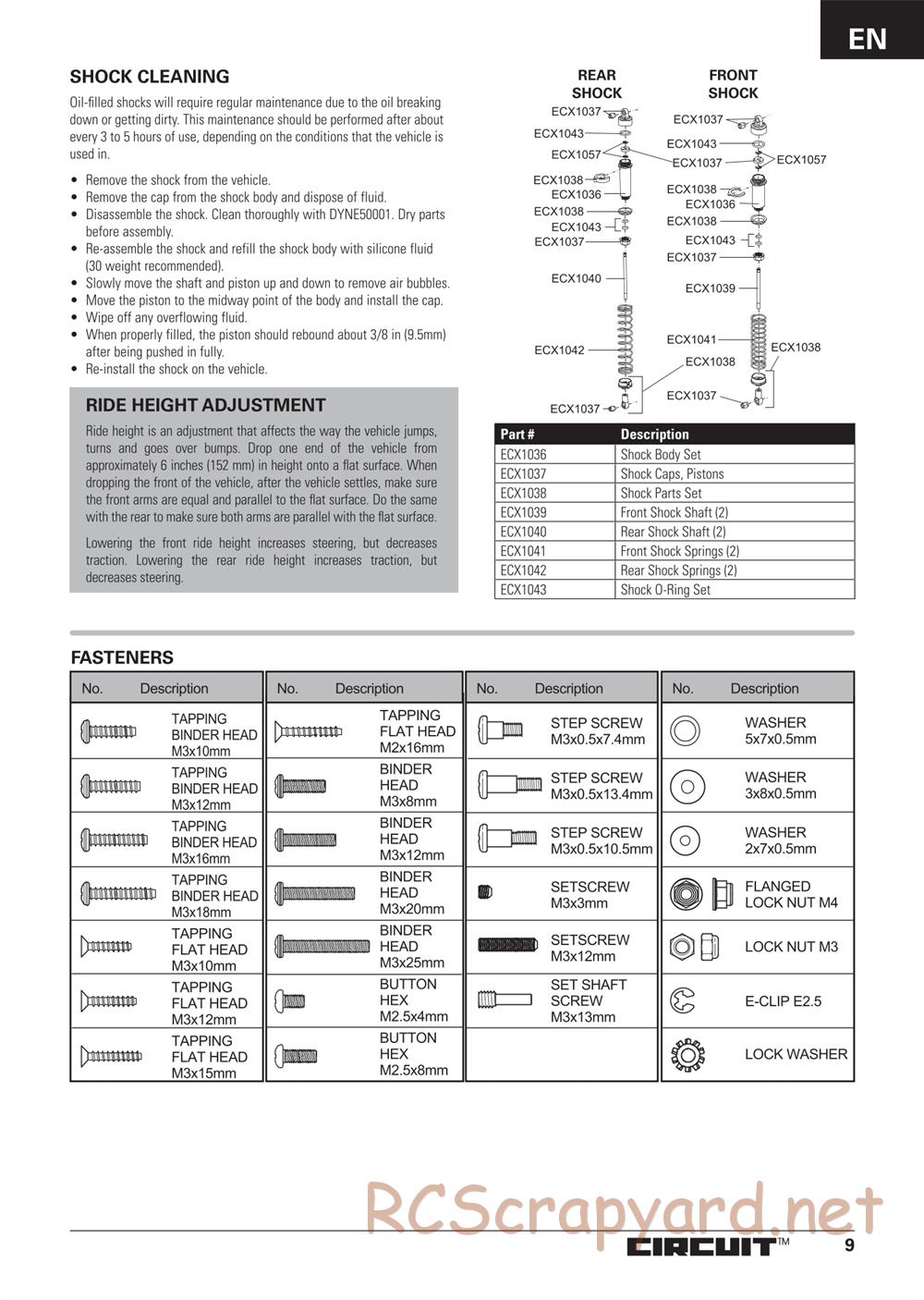 ECX - Circuit BD Li-Po 2WD - Manual - Page 9