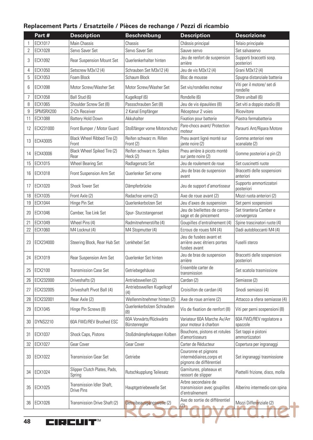 ECX - Circuit BD Li-Po 2WD - Manual - Page 15