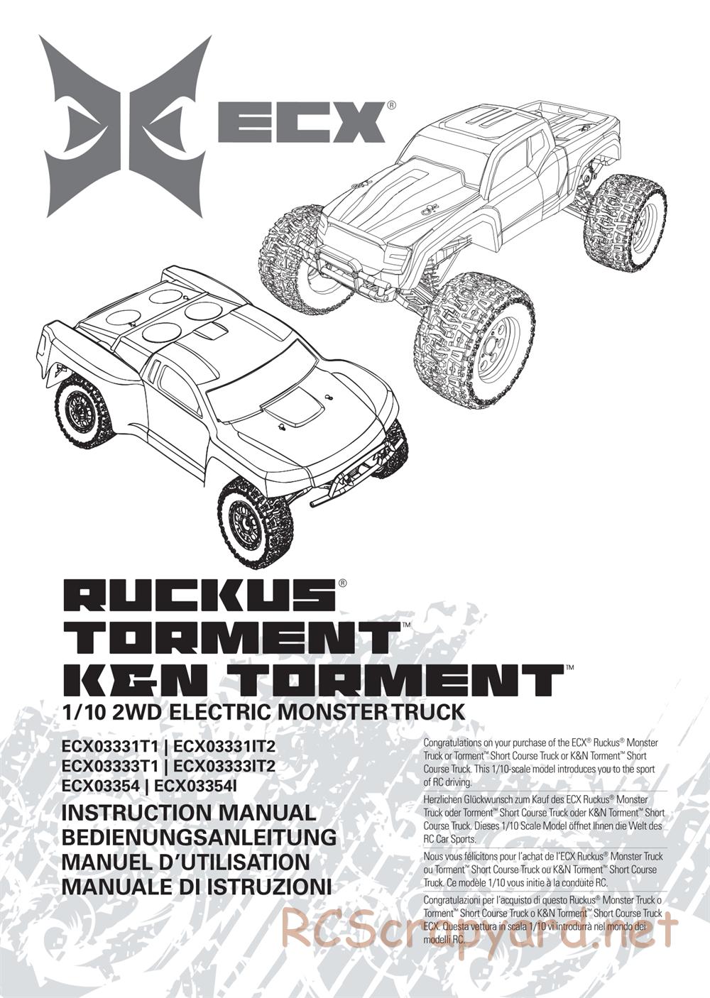 ECX - Torment 2WD - Manual - Page 1