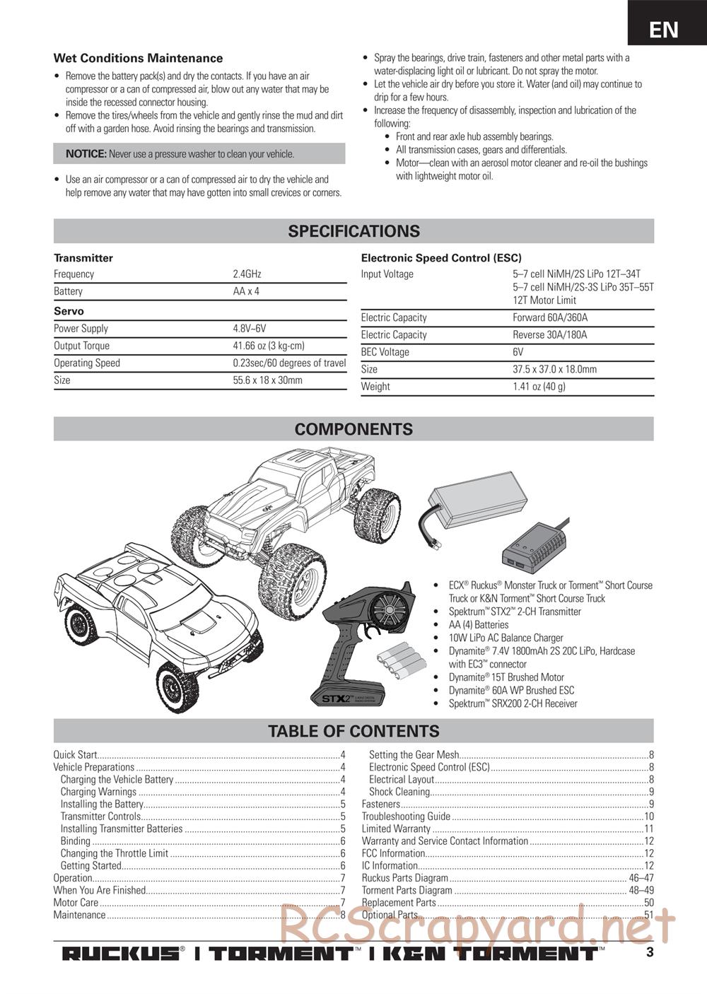 ECX - Torment 2WD - Manual - Page 3