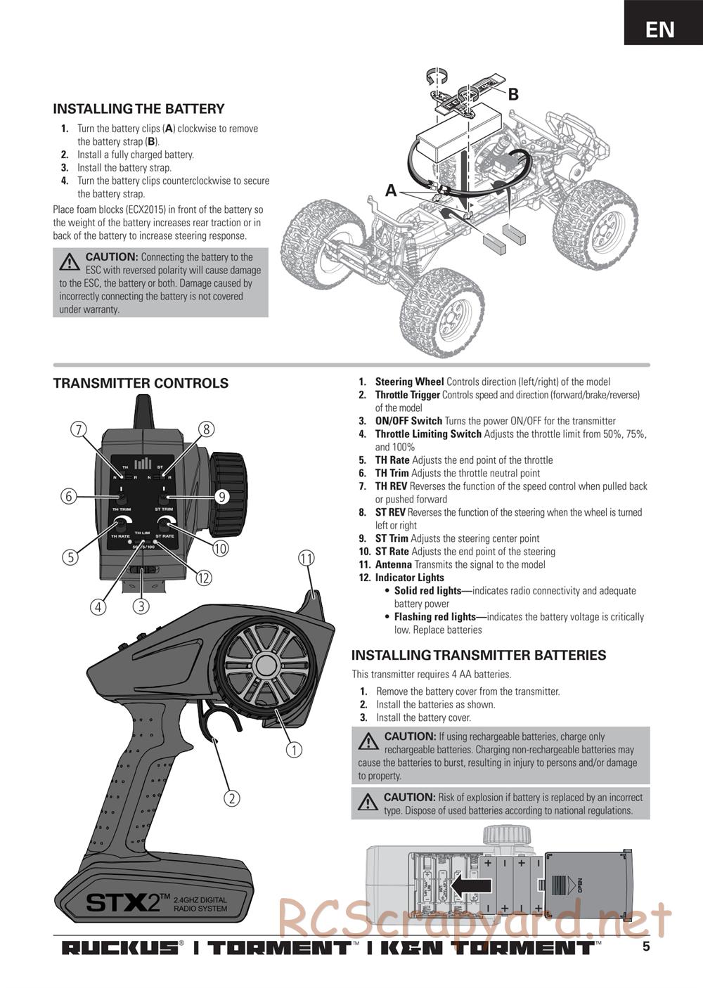 ECX - Torment 2WD - Manual - Page 5