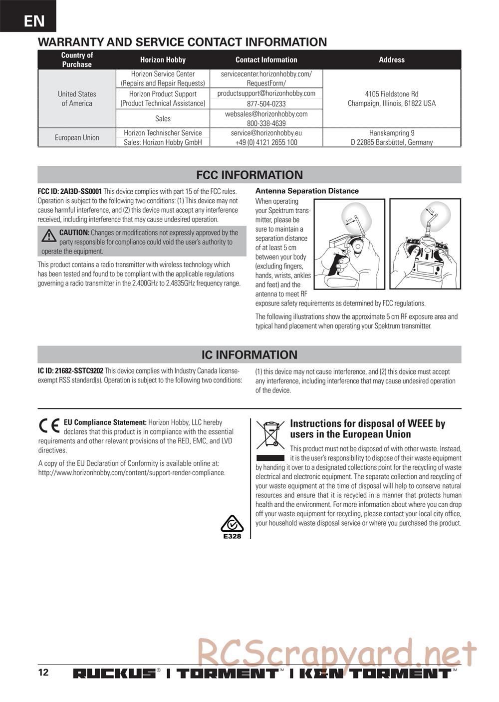 ECX - Torment 2WD - Manual - Page 12