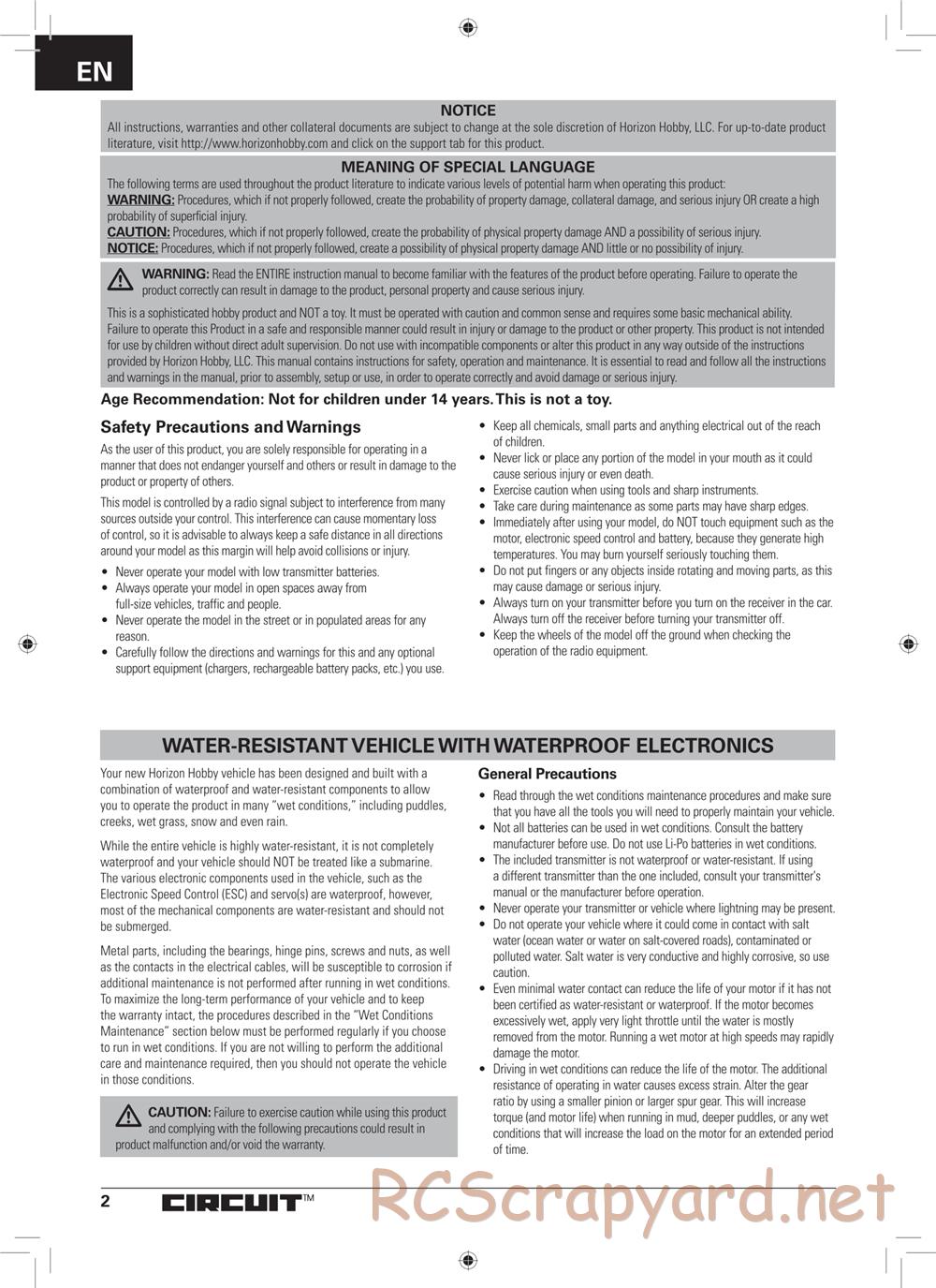 ECX - Circuit 2WD - Manual - Page 2