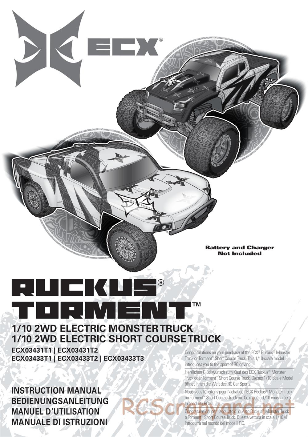 ECX - Torment 2WD - Manual - Page 1