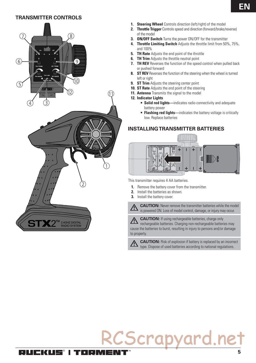 ECX - Torment 2WD - Manual - Page 5