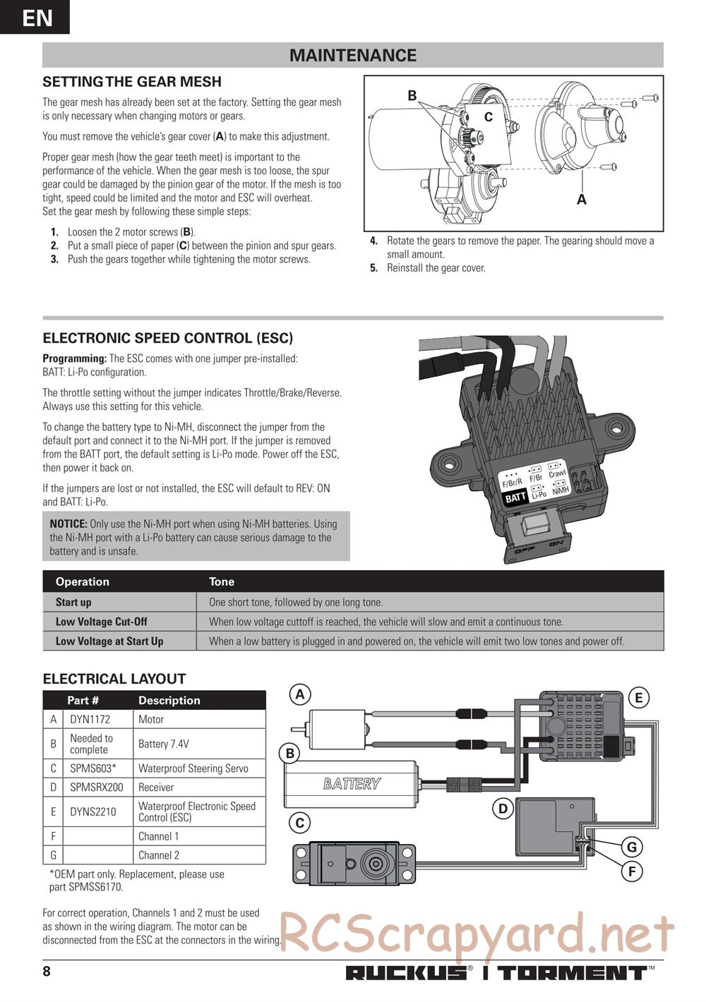 ECX - Torment 2WD - Manual - Page 8