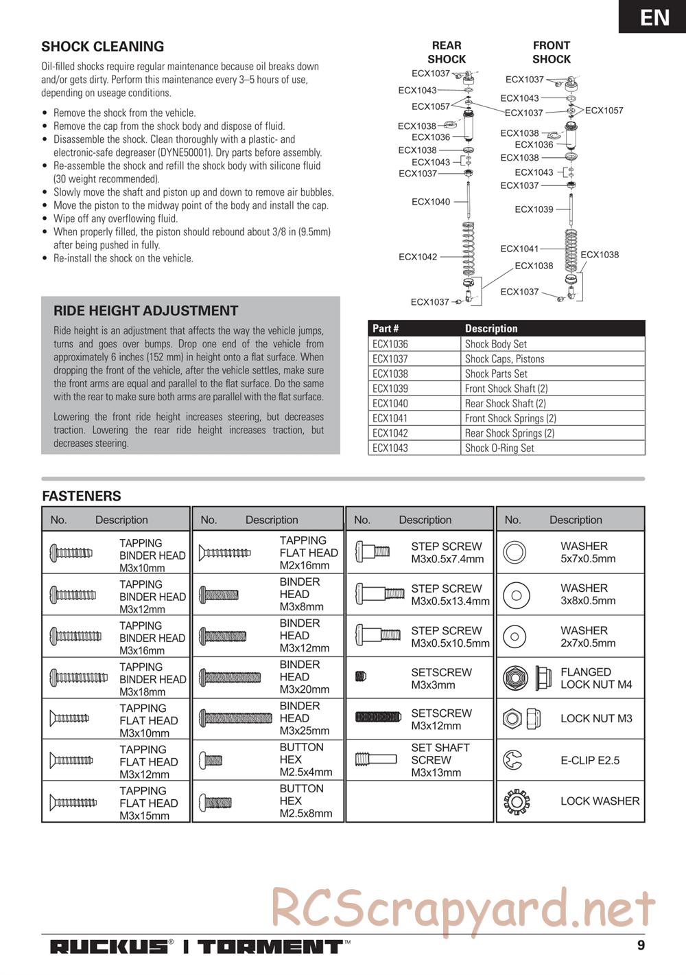 ECX - Torment 2WD - Manual - Page 9