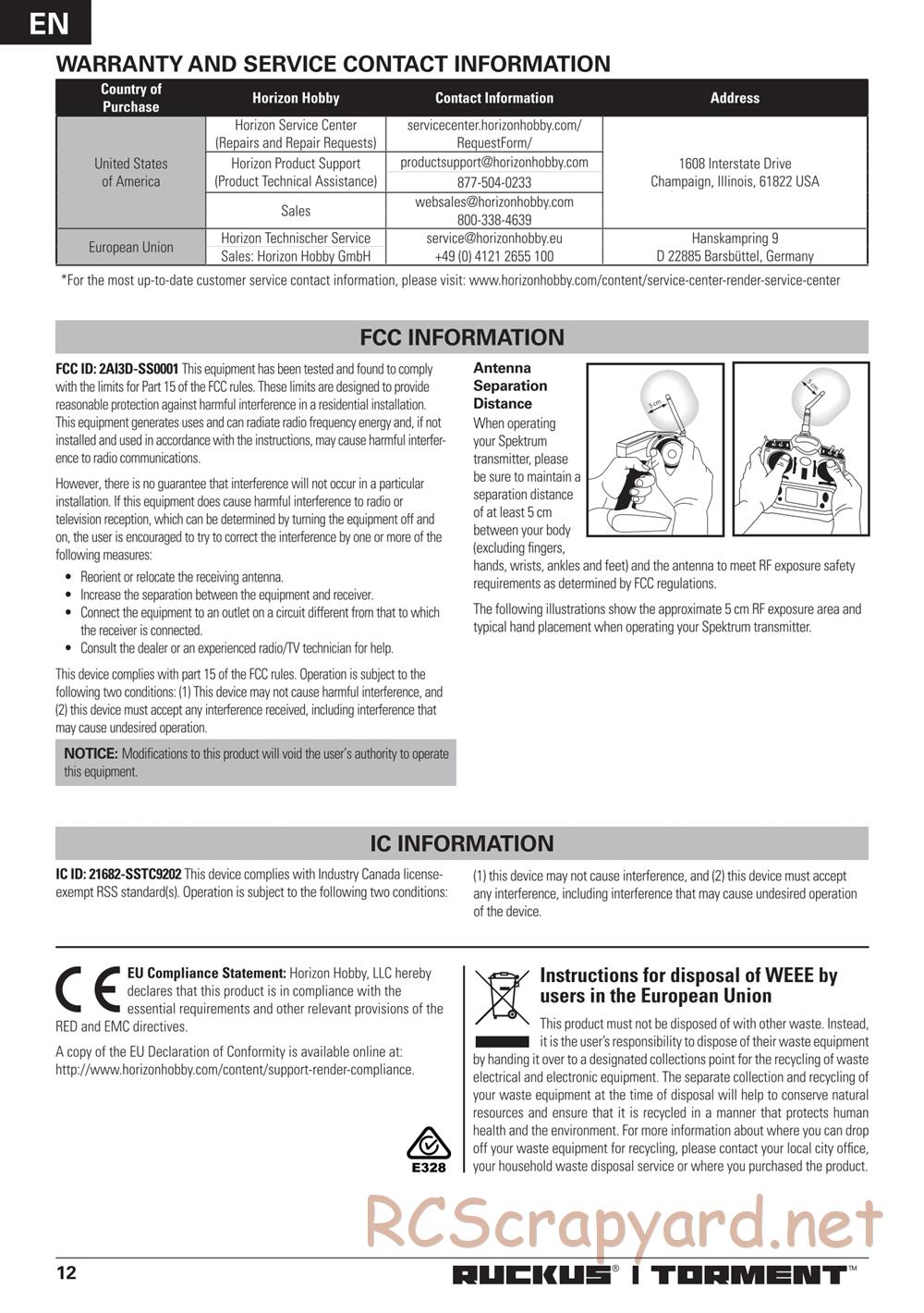 ECX - Torment 2WD - Manual - Page 12