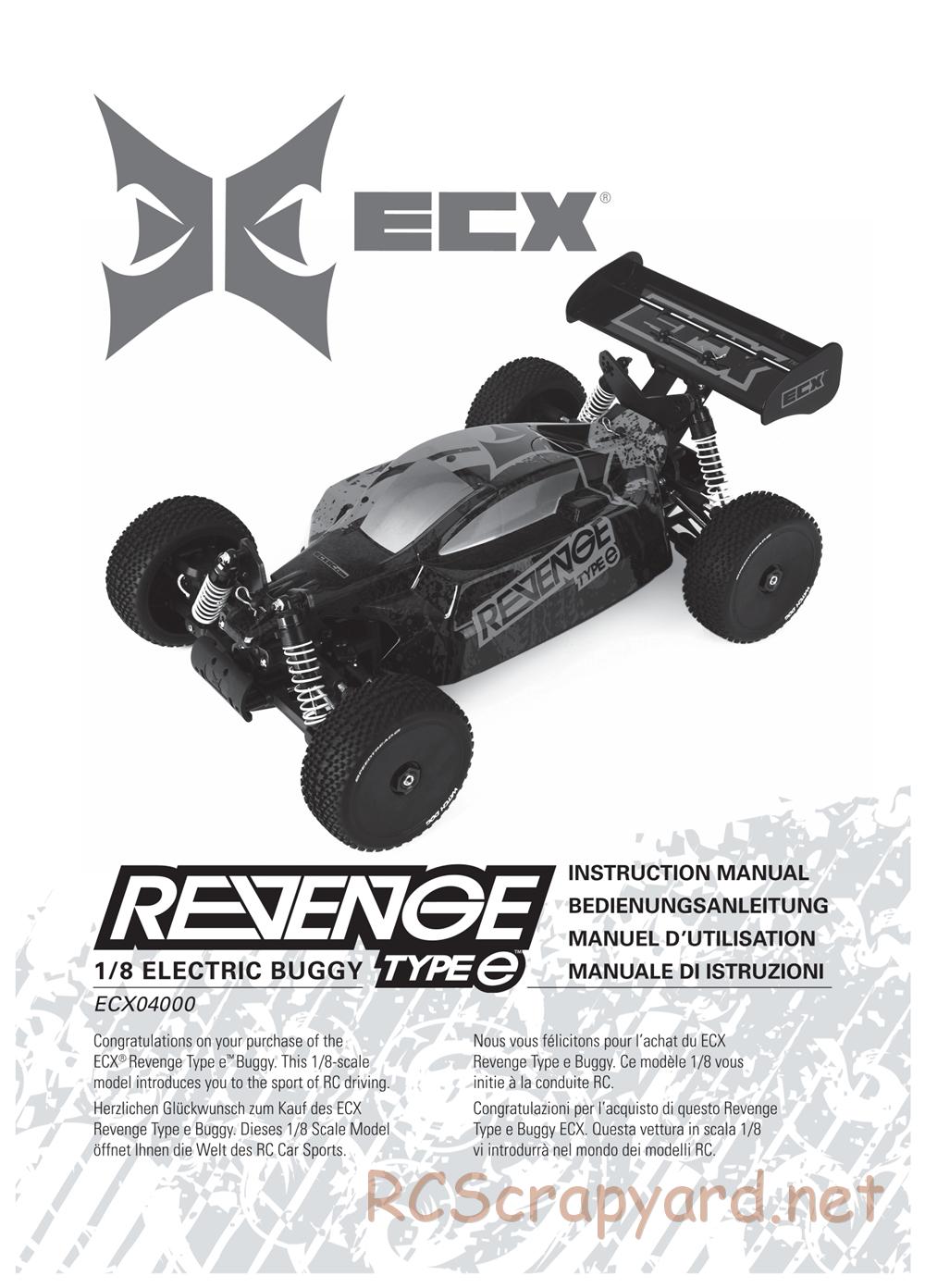 ECX - Revenge Type-E 4WD - Manual - Page 1
