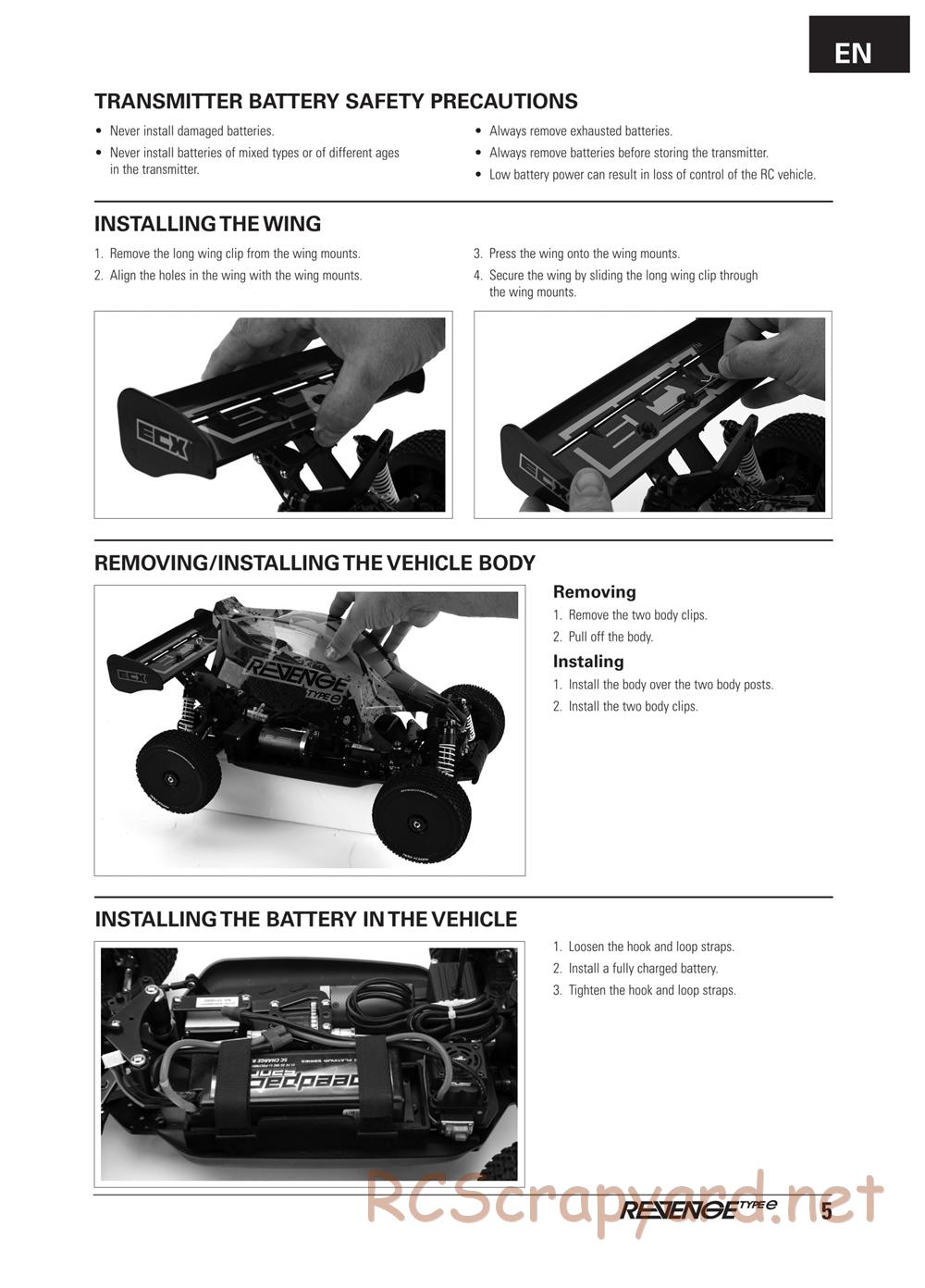 ECX - Revenge Type-E 4WD - Manual - Page 5