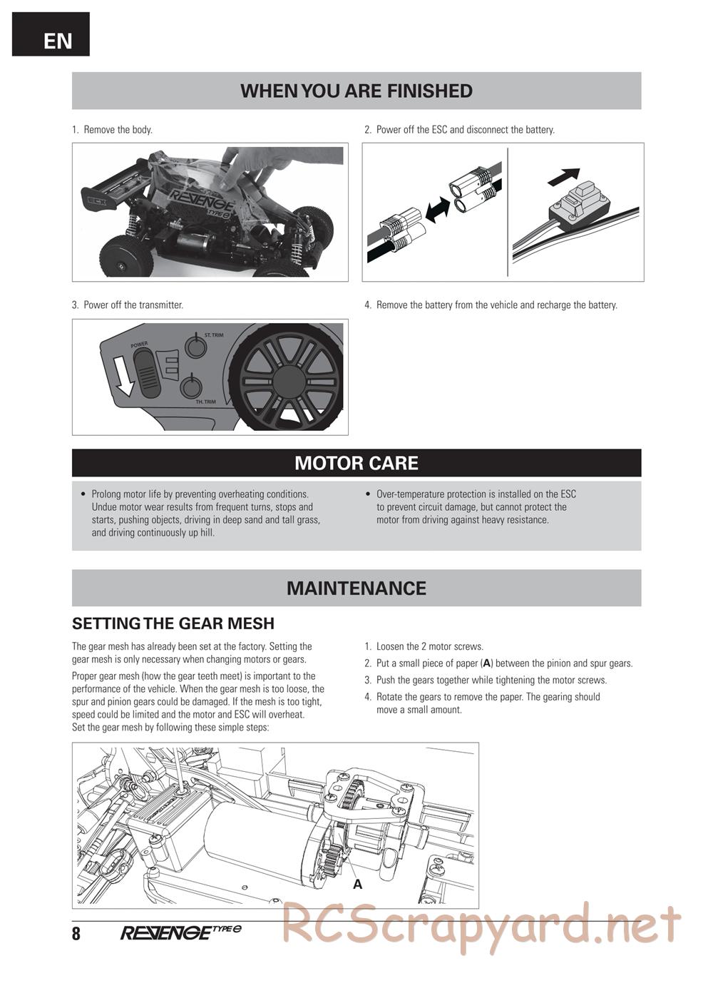 ECX - Revenge Type-E 4WD - Manual - Page 8