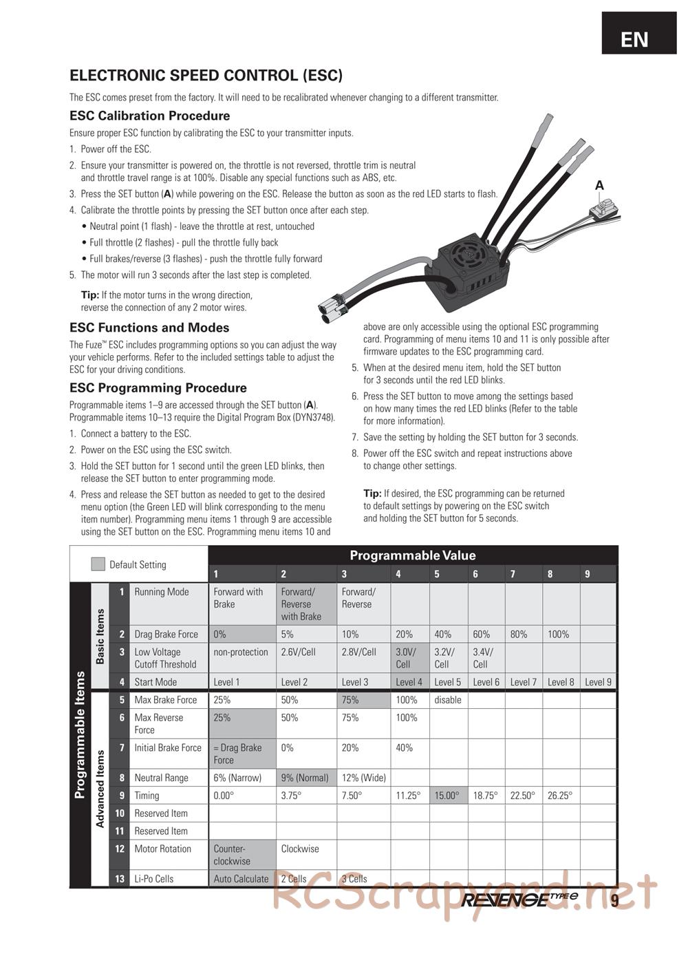 ECX - Revenge Type-E 4WD - Manual - Page 9