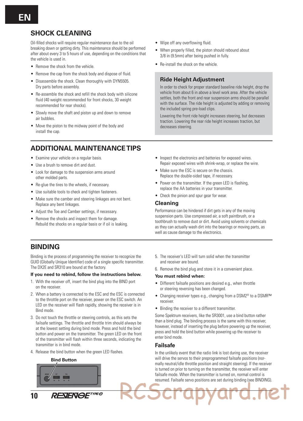 ECX - Revenge Type-E 4WD - Manual - Page 10