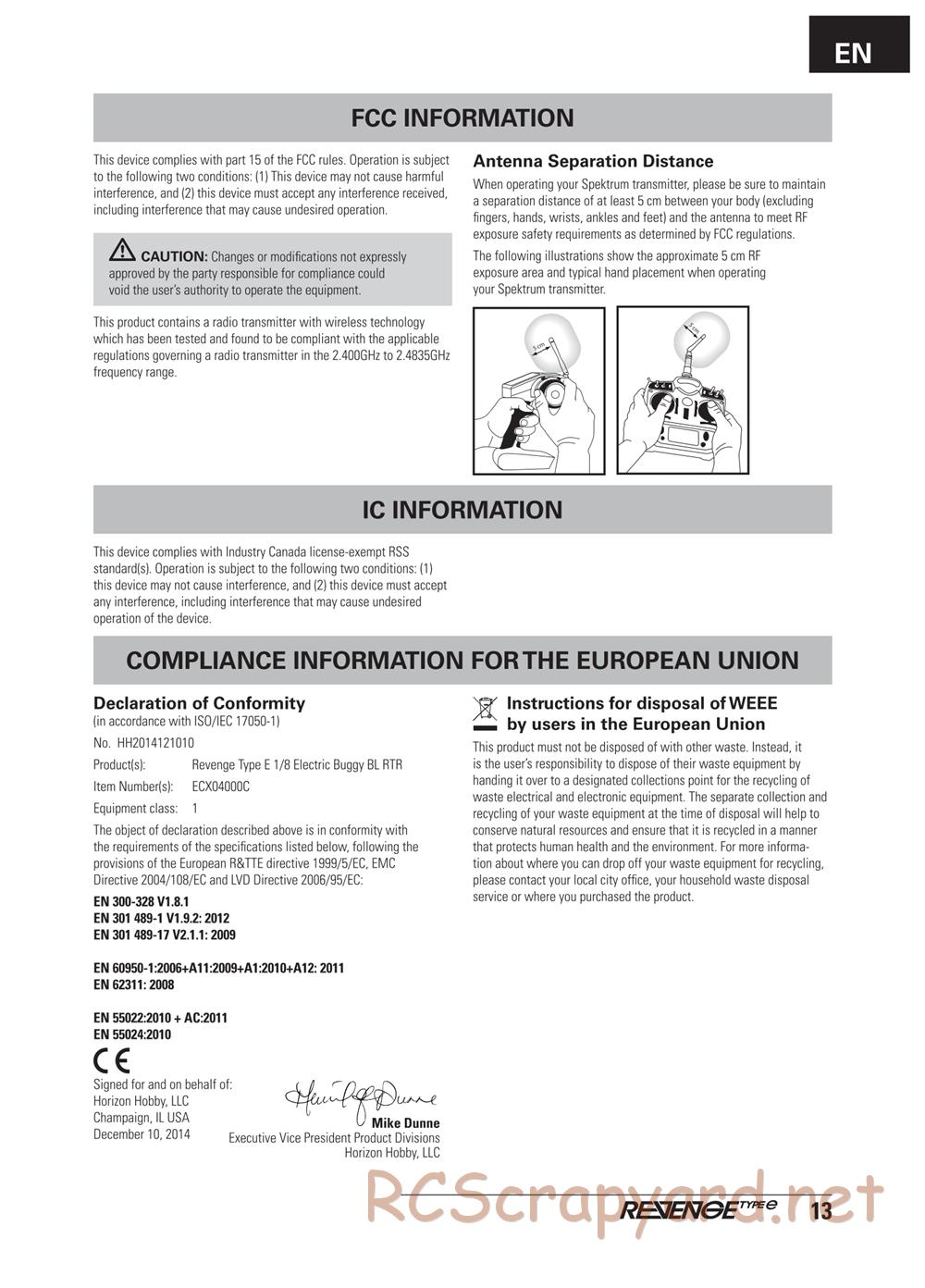ECX - Revenge Type-E 4WD - Manual - Page 13