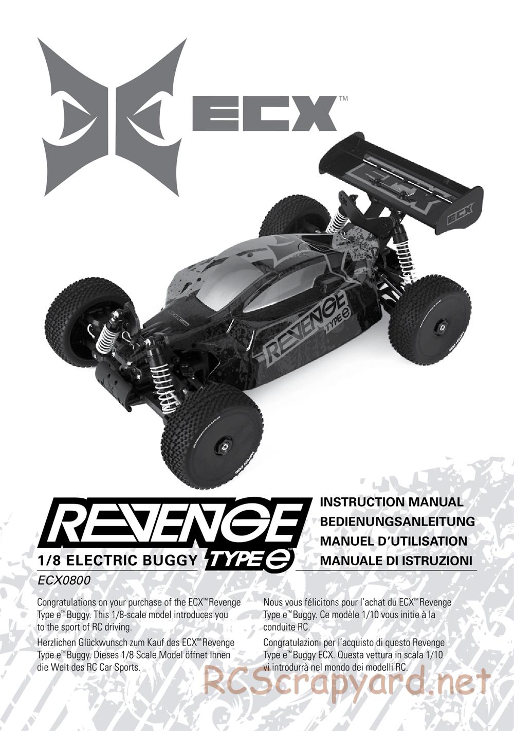 ECX - Revenge Type-E 4WD - Manual - Page 1