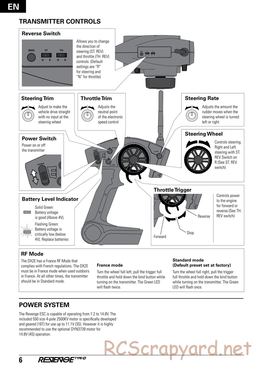 ECX - Revenge Type-E 4WD - Manual - Page 6