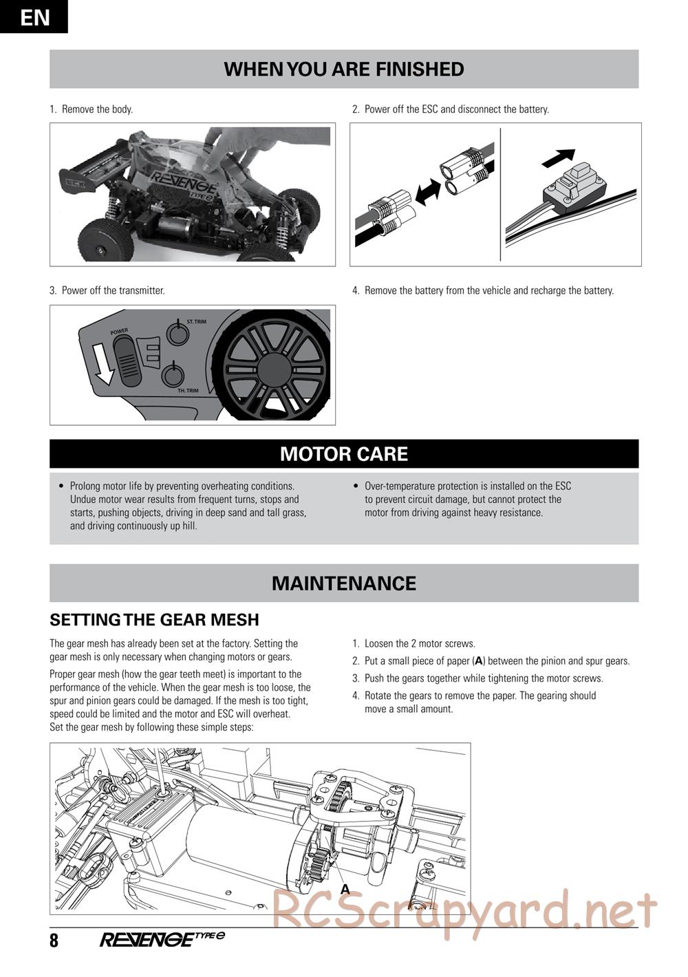 ECX - Revenge Type-E 4WD - Manual - Page 8