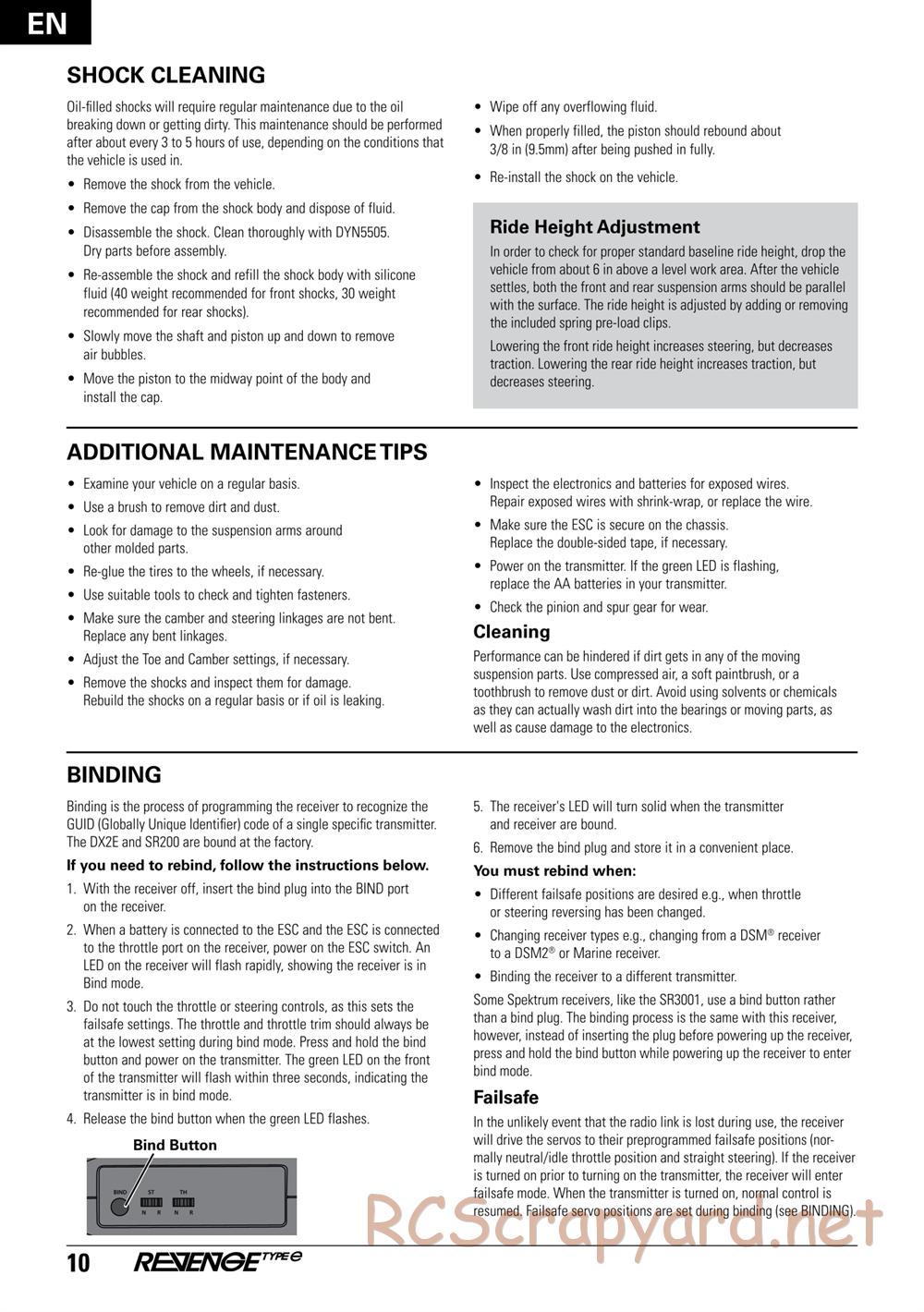 ECX - Revenge Type-E 4WD - Manual - Page 10