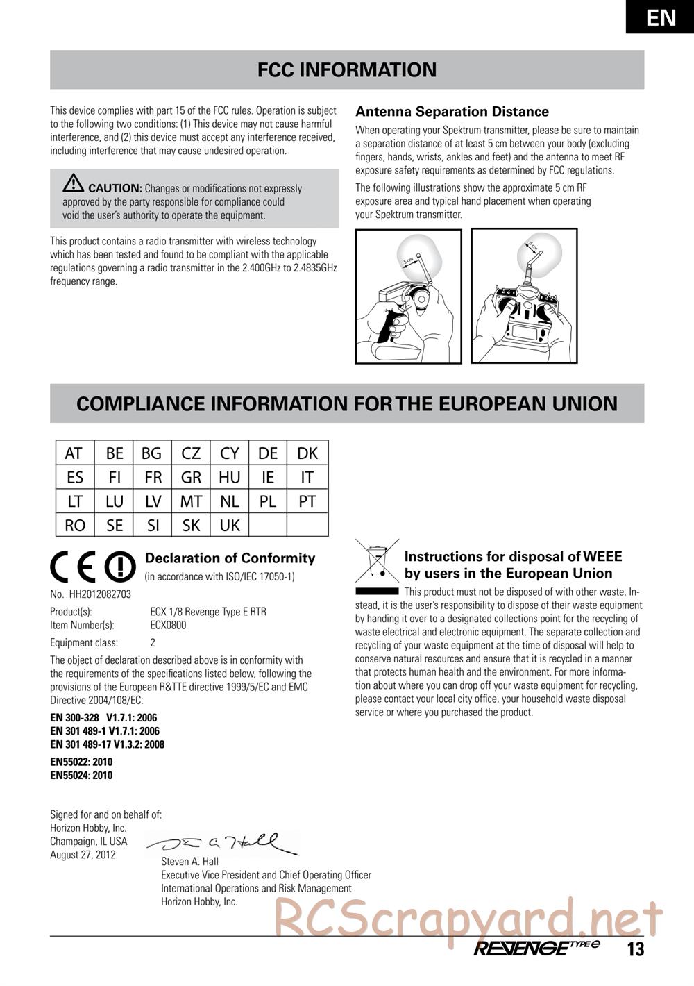 ECX - Revenge Type-E 4WD - Manual - Page 13