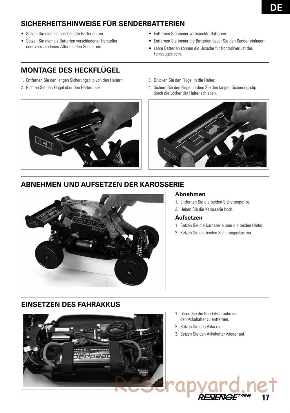 ECX - Revenge Type-E 4WD - Manual - Page 17