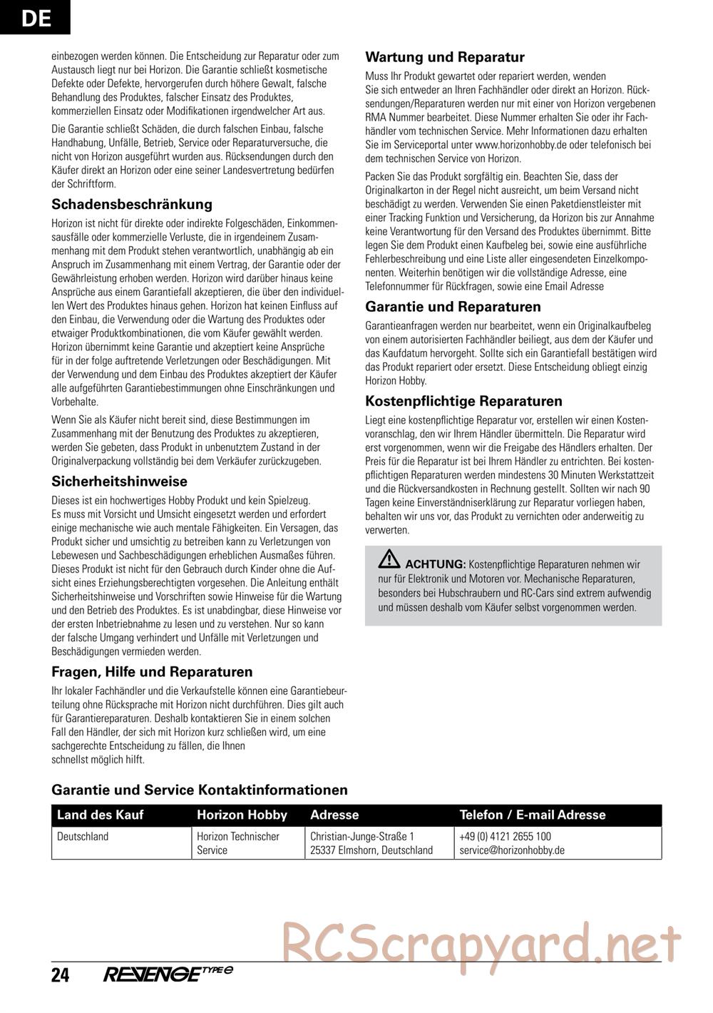 ECX - Revenge Type-E 4WD - Manual - Page 24