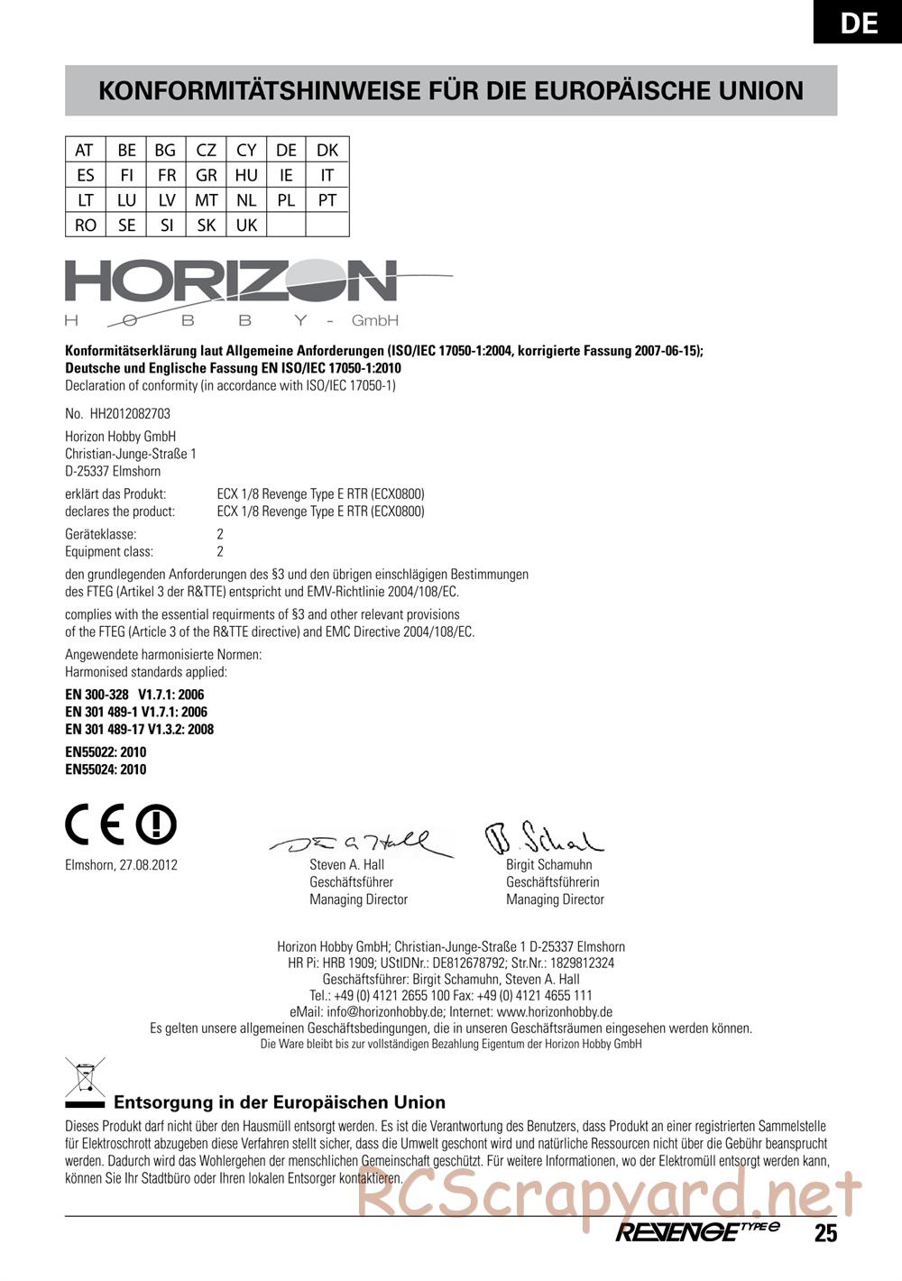 ECX - Revenge Type-E 4WD - Manual - Page 25