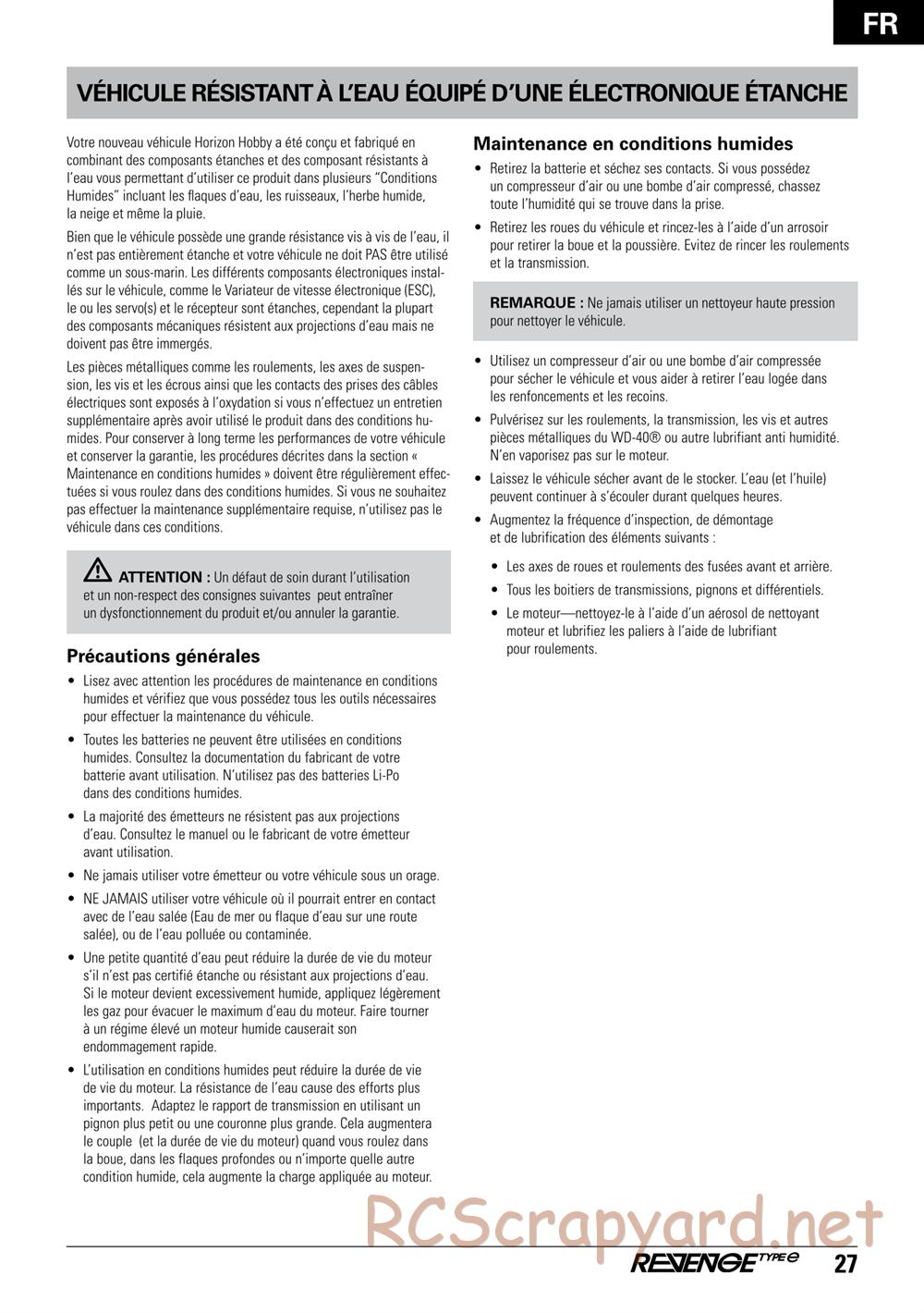 ECX - Revenge Type-E 4WD - Manual - Page 27